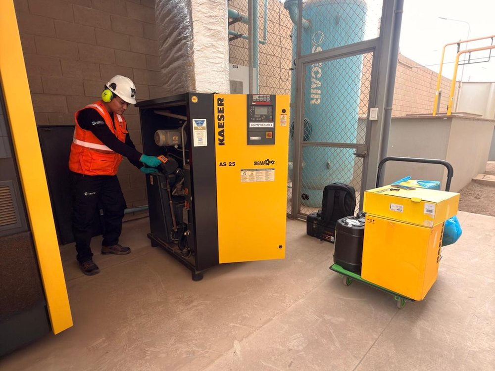 Servicio de mantenimiento a compresor de aire